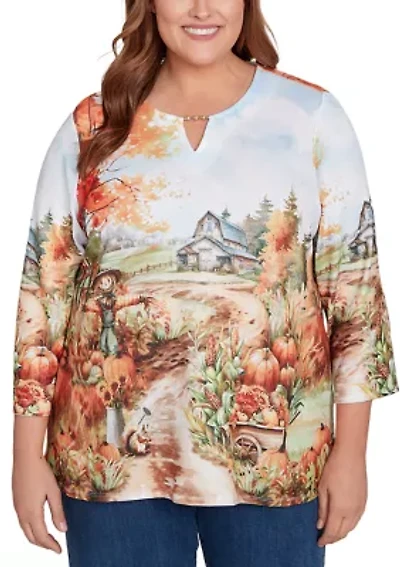 Plus Classics Farm Landscape Top