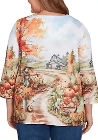 Plus Classics Farm Landscape Top
