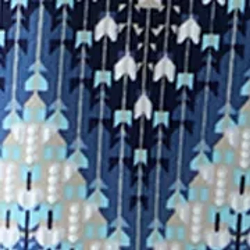 Plus 3/4 Puff Chevron Top with Detachable Necklace