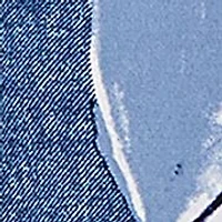 Plus 3/4 Sleeve Puff Denim Floral Print Top