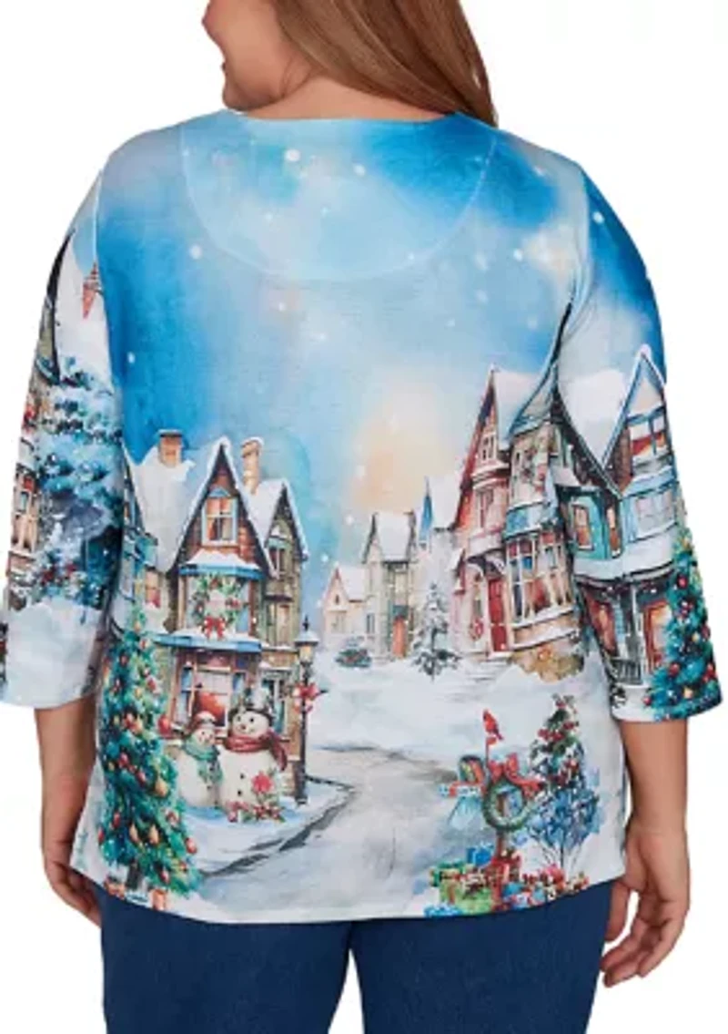 Plus Classics Village Scene T-Shirt