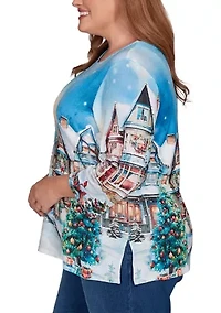 Plus Classics Village Scene T-Shirt