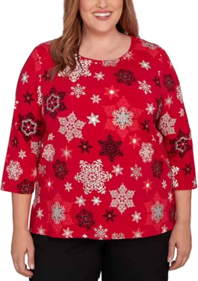 Plus Classics Snowflakes Top