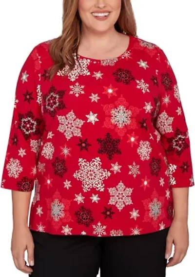 Plus Classics Snowflakes Top