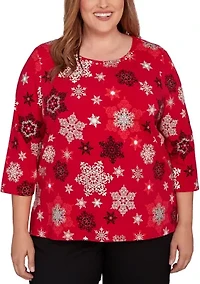 Plus Classics Snowflakes Top