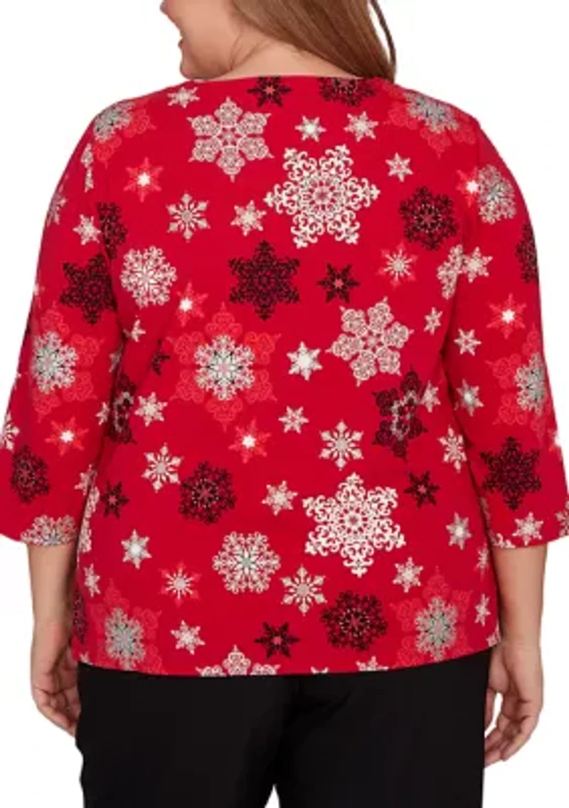 Plus Classics Snowflakes Top