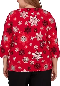 Plus Classics Snowflakes Top