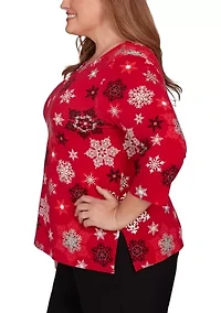 Plus Classics Snowflakes Top
