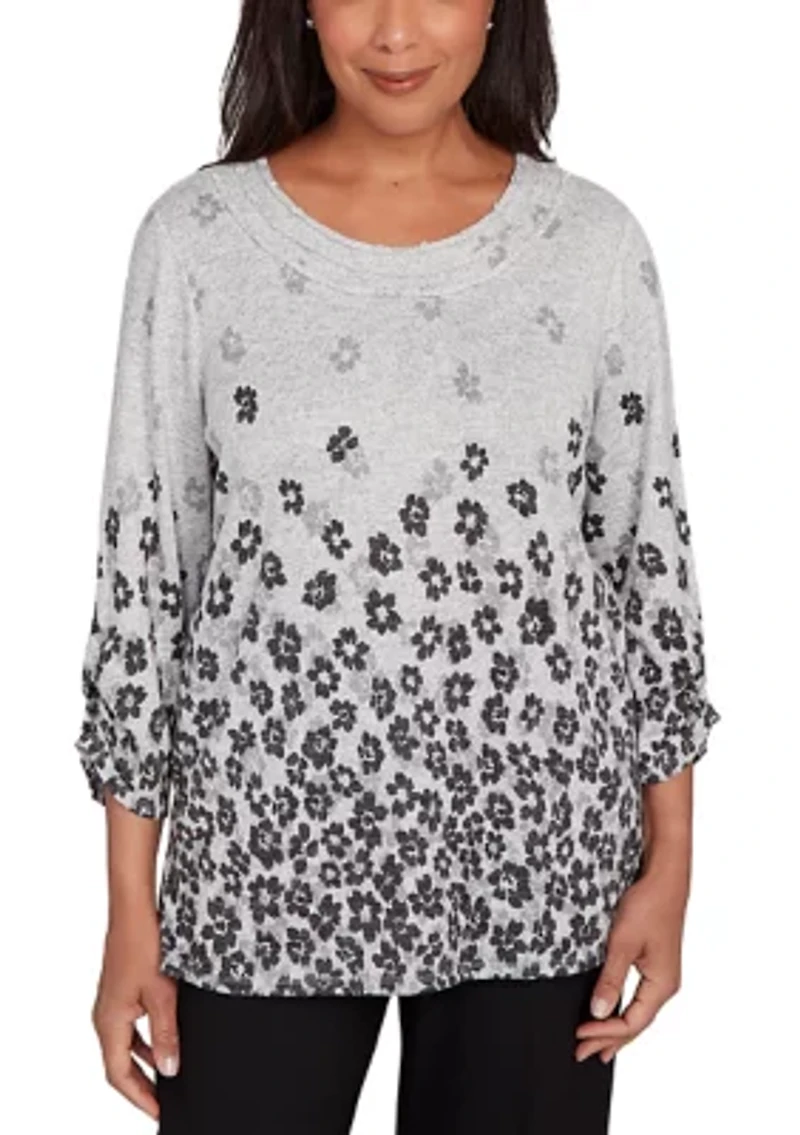 Petite Classics Floral Border Top