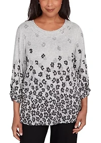 Petite Classics Floral Border Top