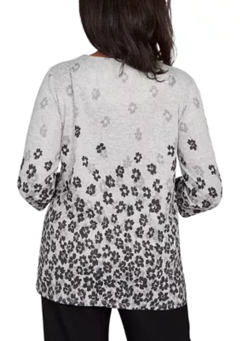 Petite Classics Floral Border Top
