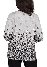 Petite Classics Floral Border Top