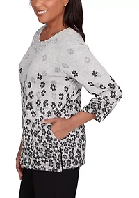 Petite Classics Floral Border Top