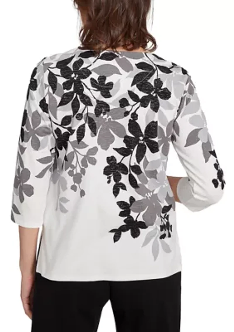 Petite Classics Shadow Leaf Top