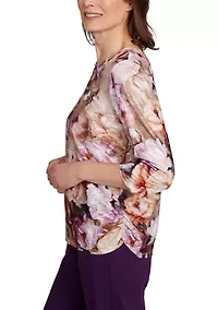 Petite Classics Texture Floral Top