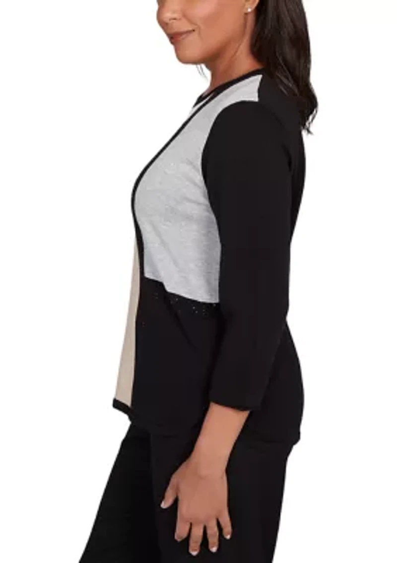 Petite Classics Color Block Sweater