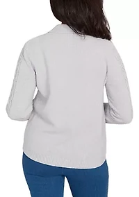 Petite Classics Zip Front Cardigan