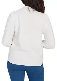 Petite Classics Zip Front Cardigan