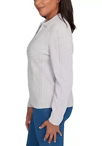 Petite Classics Zip Front Cardigan