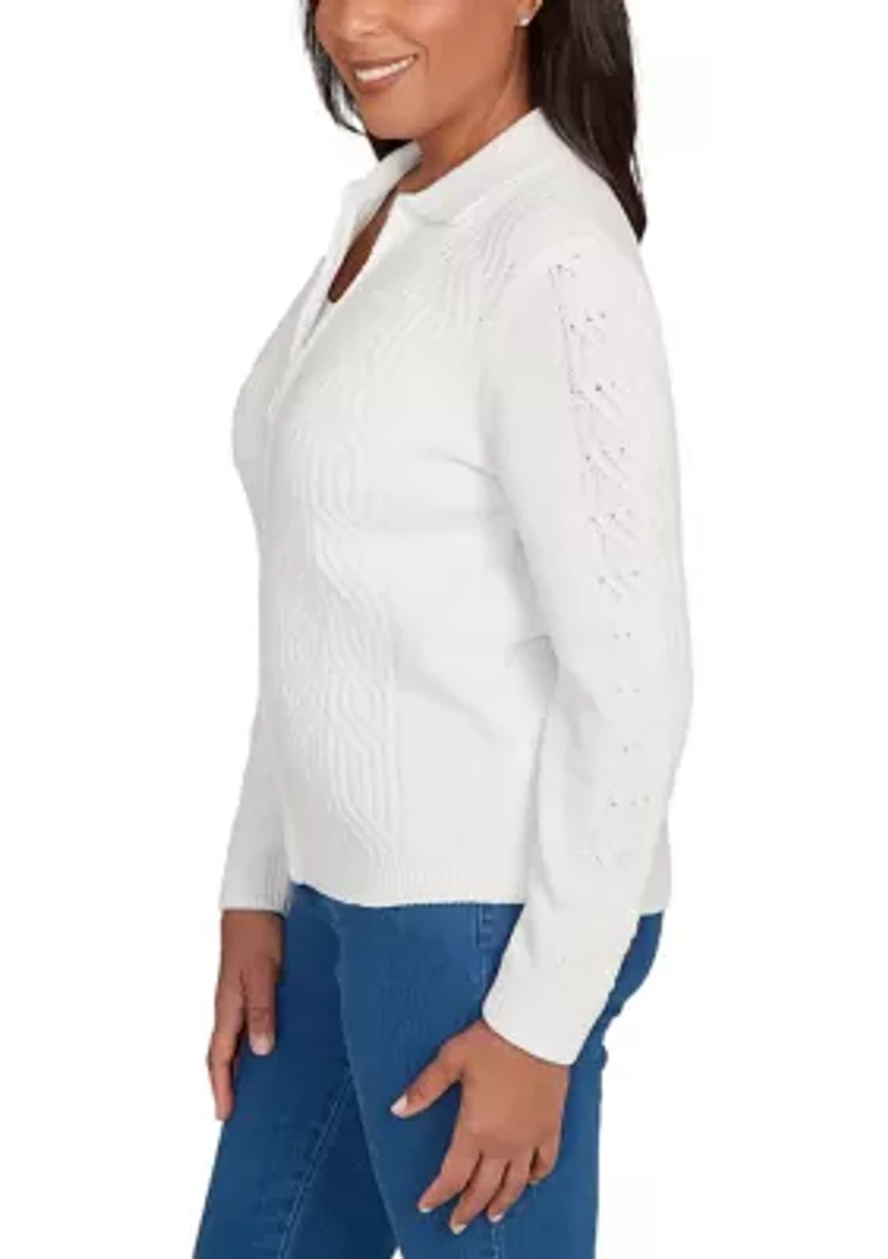 Petite Classics Zip Front Cardigan