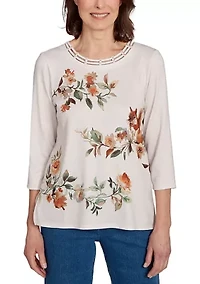 Petite Classics Floral Squirrel Top