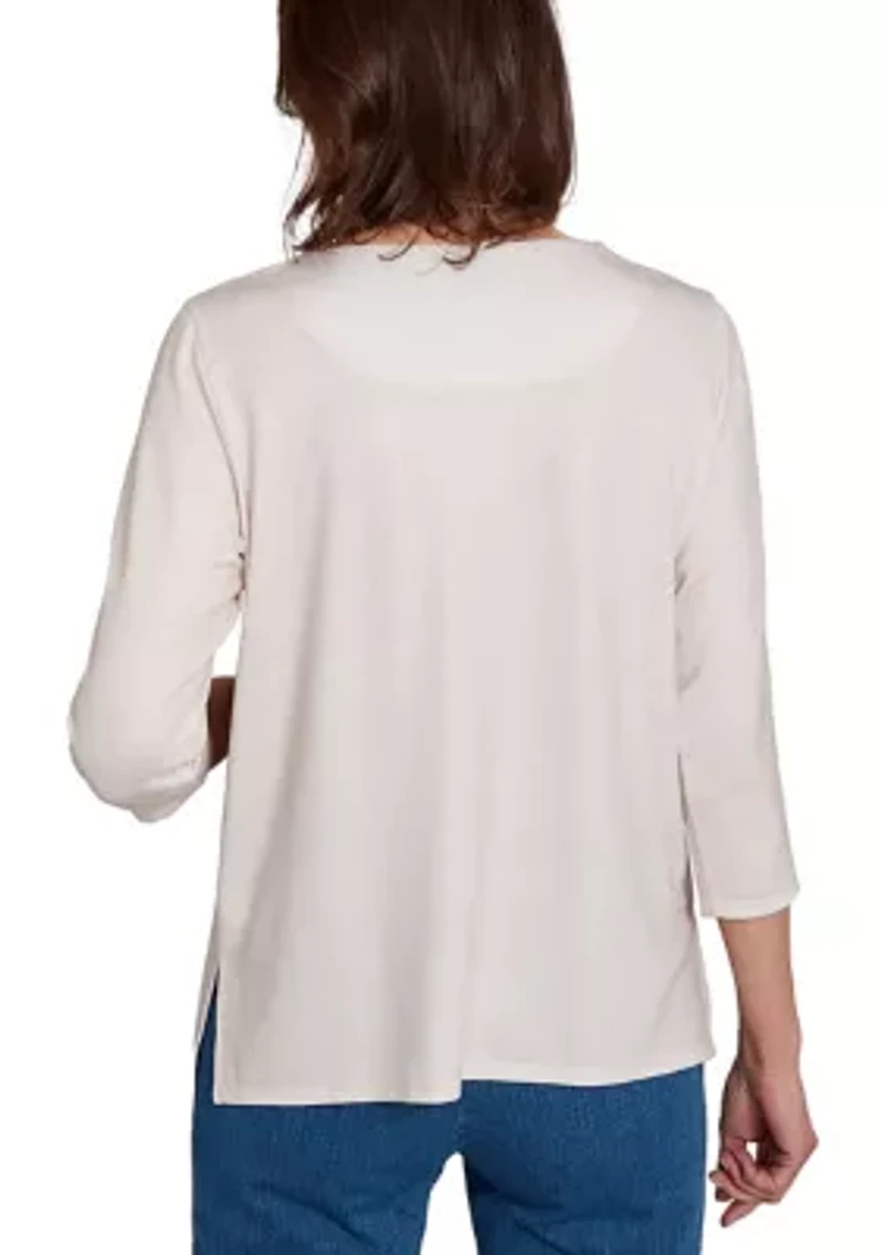 Petite Classics Floral Squirrel Top