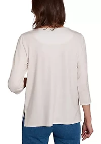 Petite Classics Floral Squirrel Top
