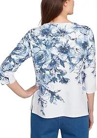 Women's Key Items Ki Floral Yoke Top