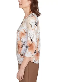 Women's Classics Watercolor Floral Top