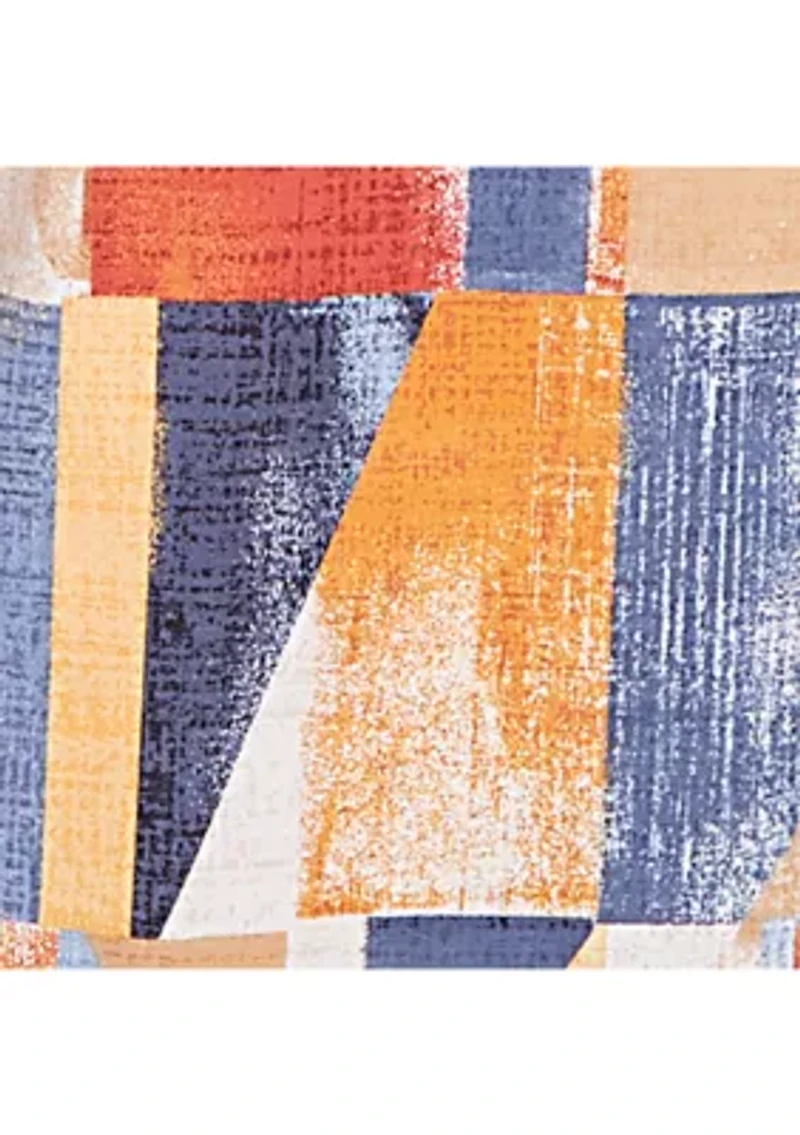 Petite Key Items Color Block Printed Top