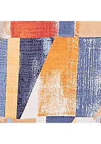 Petite Key Items Color Block Printed Top