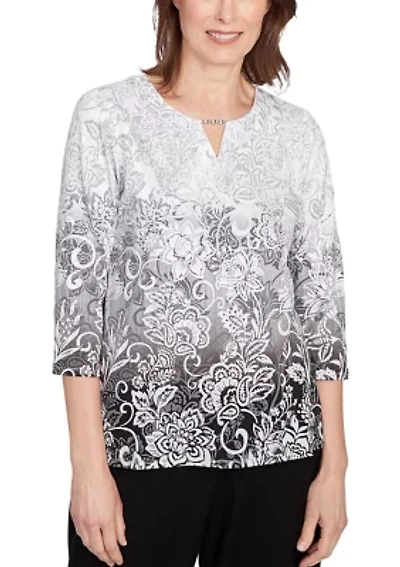 Petite Classics Ombré Scroll Top