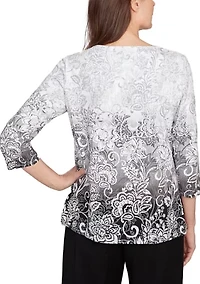 Petite Classics Ombré Scroll Top