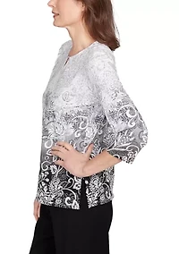 Petite Classics Ombré Scroll Top