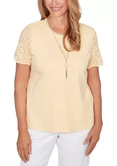 Women's Eyelet Top