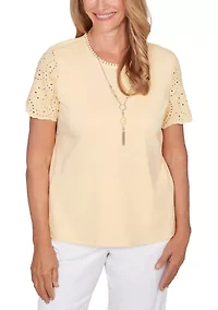 Women's Eyelet Top