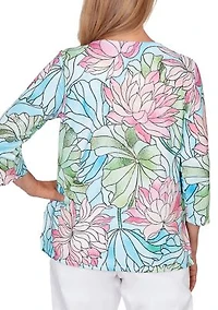 Women's Classics Stained Glass Floral Top
