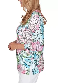 Women's Classics Stained Glass Floral Top