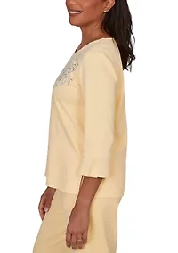 Women's Floral Embroidery Top