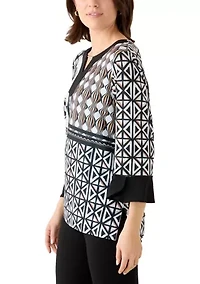 Women's Multi Print Patchwork Top
