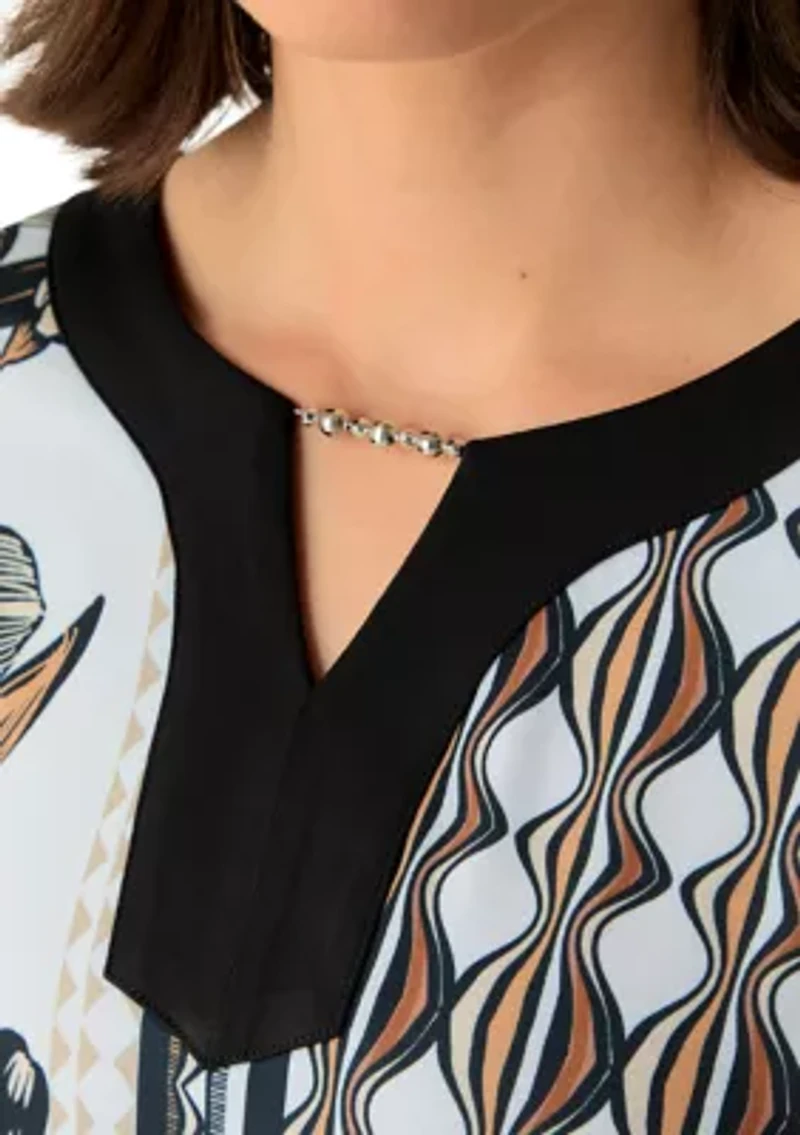 Women's Multi Print Patchwork Top