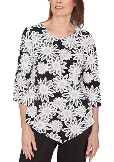 Women's 3/4 Sleeve Daisy Top