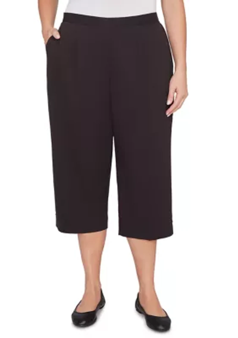 Plus Classics Twill Capri Pants