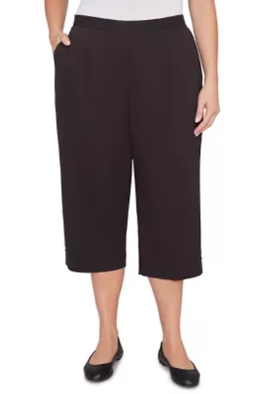 Plus Classics Twill Capri Pants