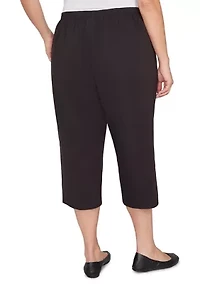 Plus Classics Twill Capri Pants