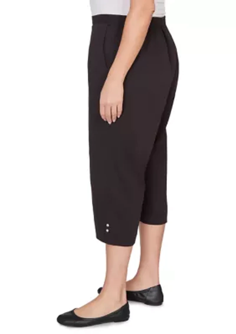 Plus Classics Twill Capri Pants