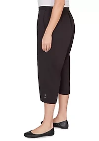 Plus Classics Twill Capri Pants