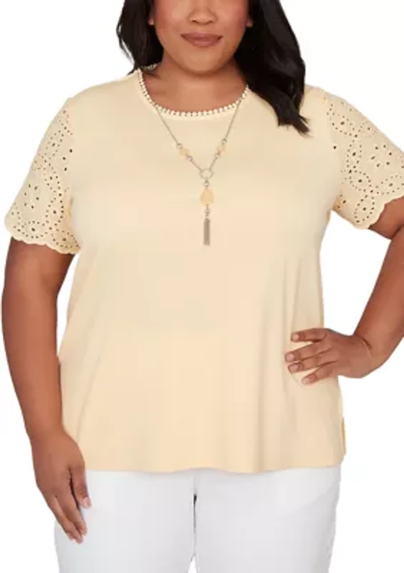 Plus Classics Solid Top with Eyelets