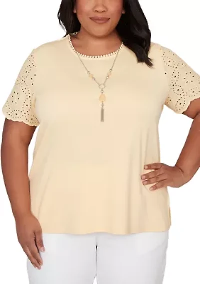 Plus Classics Solid Top with Eyelets