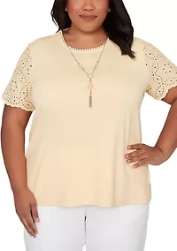 Plus Classics Solid Top with Eyelets